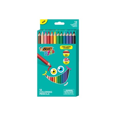 Bic Pencils, Coloring, Jumbo, 12PK BICBKCPJ12AST